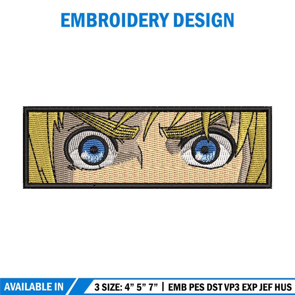 Armin eyes embroidery design, Aot embroidery, Anime design, Embroidery shirt, Embroidery file, Digital download.jpg