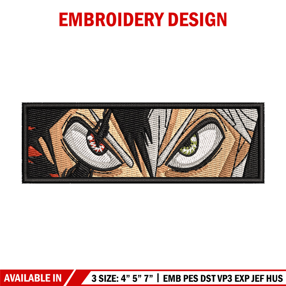 Asta eyes embroidery design, Black clover embroidery, Anime design, Embroidery shirt, Embroidery file, Digital download.jpg