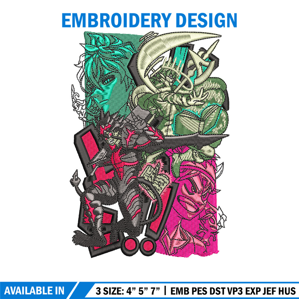 Asta form embroidery design, Black clover embroidery, Anime design, Embroidery shirt, Embroidery file, Digital download.jpg