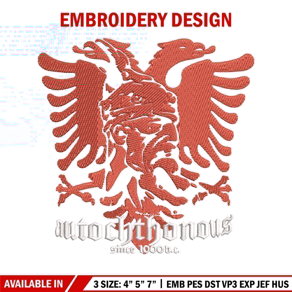 Autochthonous logo embroidery design, logo embroidery, logo design, embroidery file, logo shirt, Digital download..jpg
