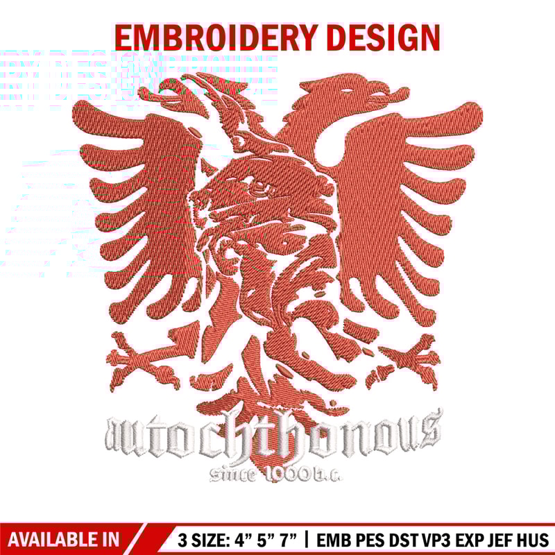 Autochthonous logo embroidery design, logo embroidery, logo design, embroidery file, logo shirt, Digital download..jpg