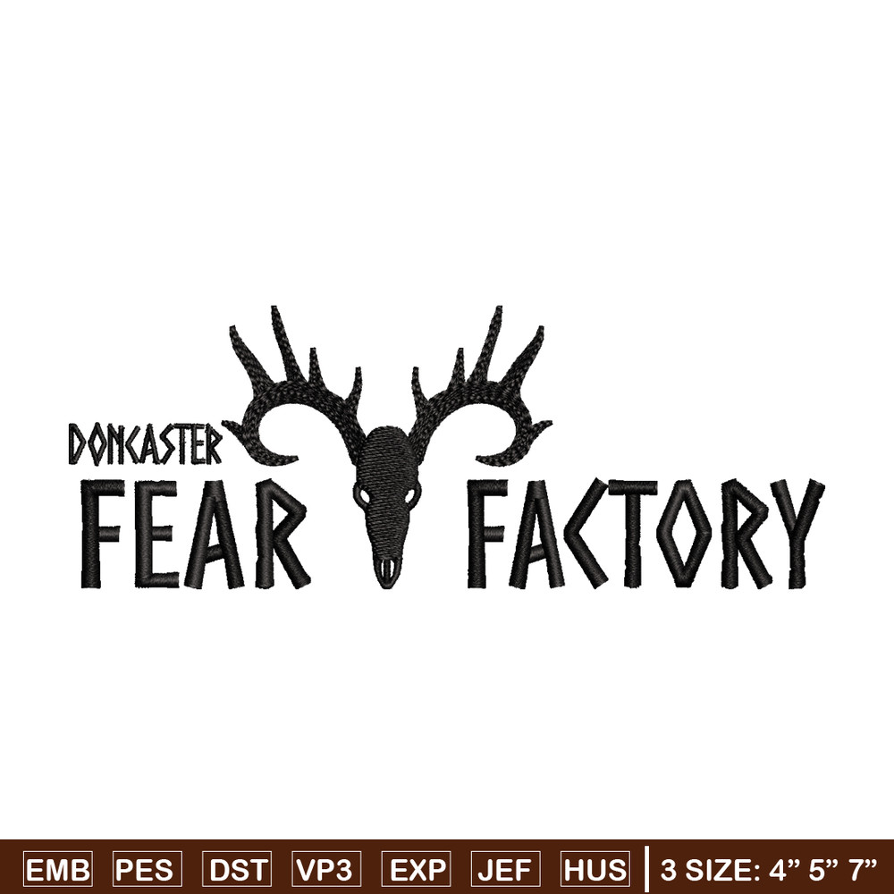 Fear factory logo embroidery design, logo embroidery, logo design, Embroidery shirt, logo shirt, Instant download.jpg