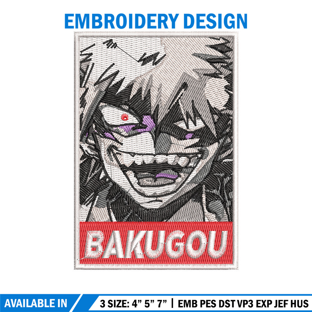 Bakugou poster embroidery design, Mha embroidery, Anime design, Embroidery shirt, Embroidery file, Digital download.jpg
