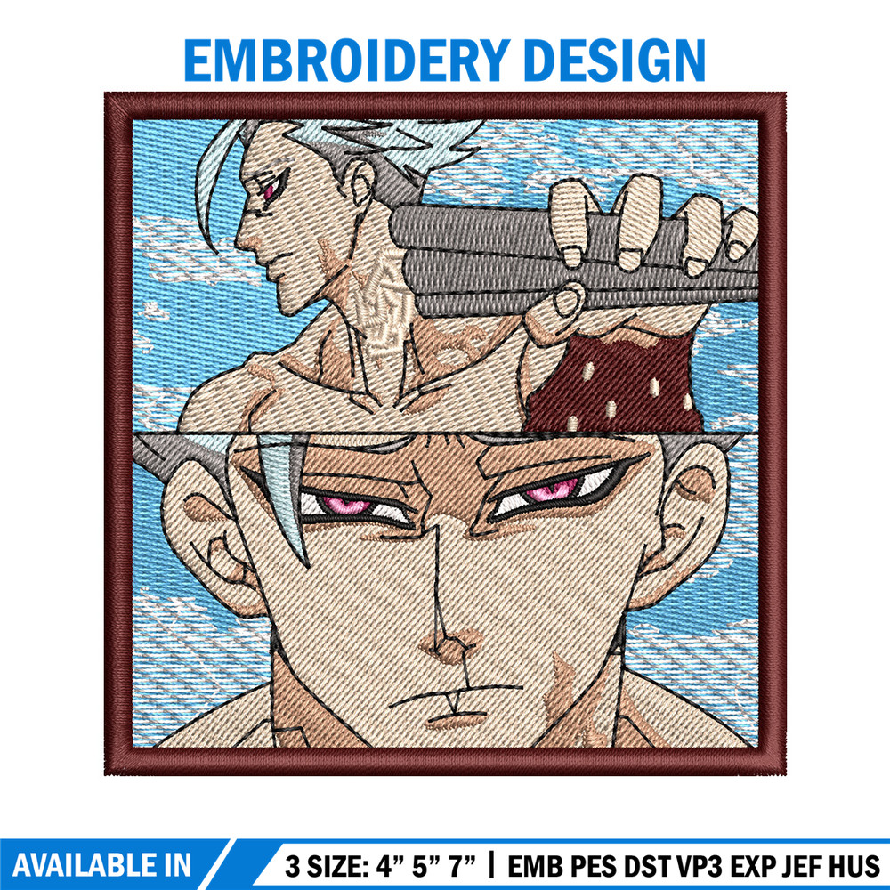 Ban rectangle embroidery design, Meliodas embroidery, Anime design, Embroidery shirt, Embroidery file, Digital download.jpg