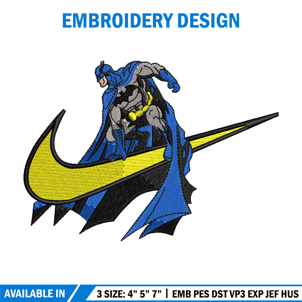 Batman Nike Logo embroidery design, Batman embroidery, Nike design, Logo shirt, movie shirt, digital download.jpg