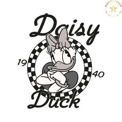 retro disney classic daisy duck 1940 svg digital cricut file