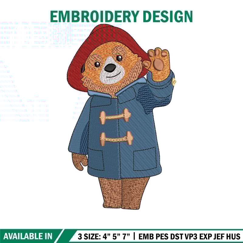 Bear hello embroidery design, Bear embroidery, Embroidery file, Embroidery shirt, Emb design, Digital download.jpg