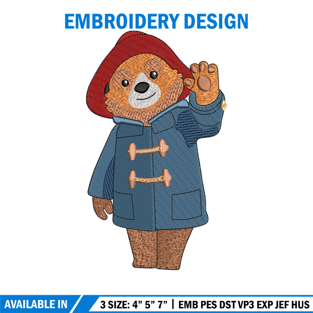Bear hello embroidery design, Bear embroidery, Embroidery file, Embroidery shirt, Emb design, Digital download.jpg
