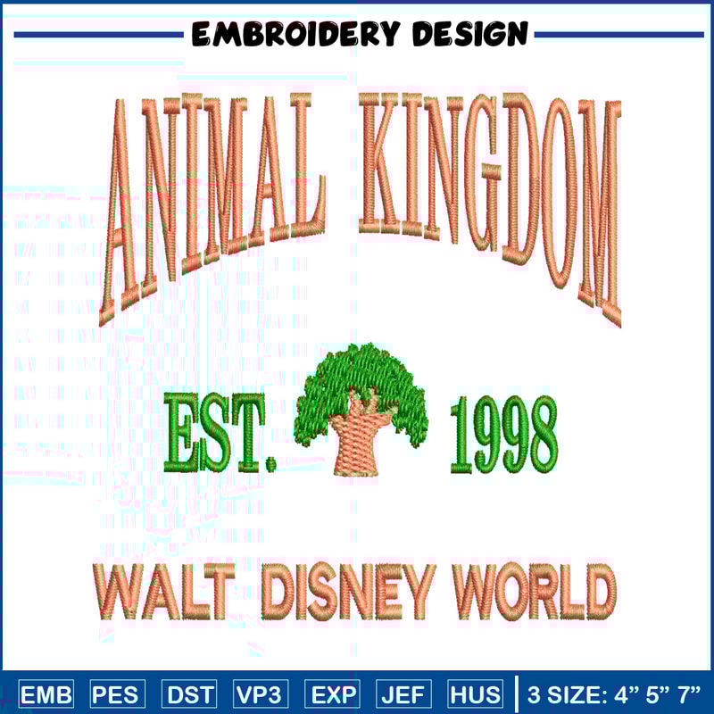 Animal Kingdom embroidery design, Animal Kingdom embroidery, logo design, embroidery file, logo shirt, Digital download..jpg