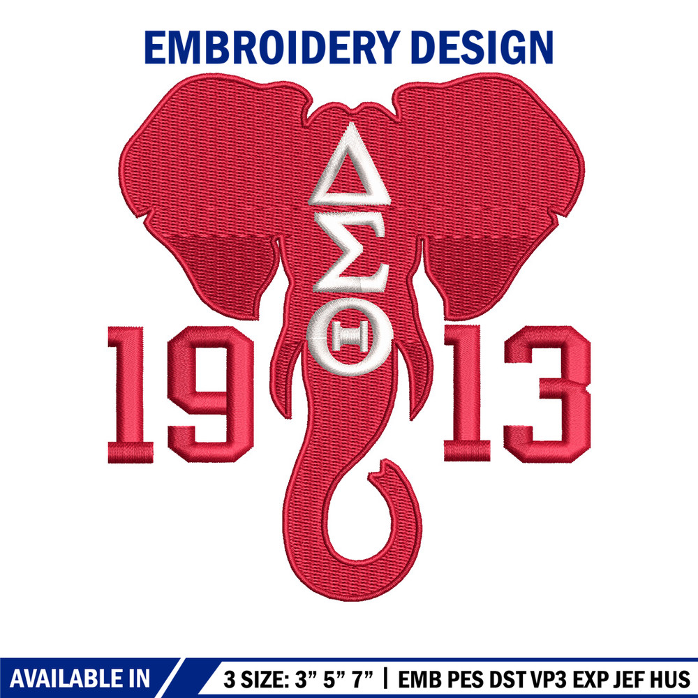 1913 elephant embroidery design, Logo embroidery, Embroidery file, Embroidery shirt, Emb design, Digital download.jpg