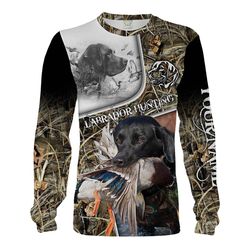 Best hunting Dog Labrador retriever duck hunting Customize name 3D All over print shirts waterfowl camo Chipteeamz NQS16