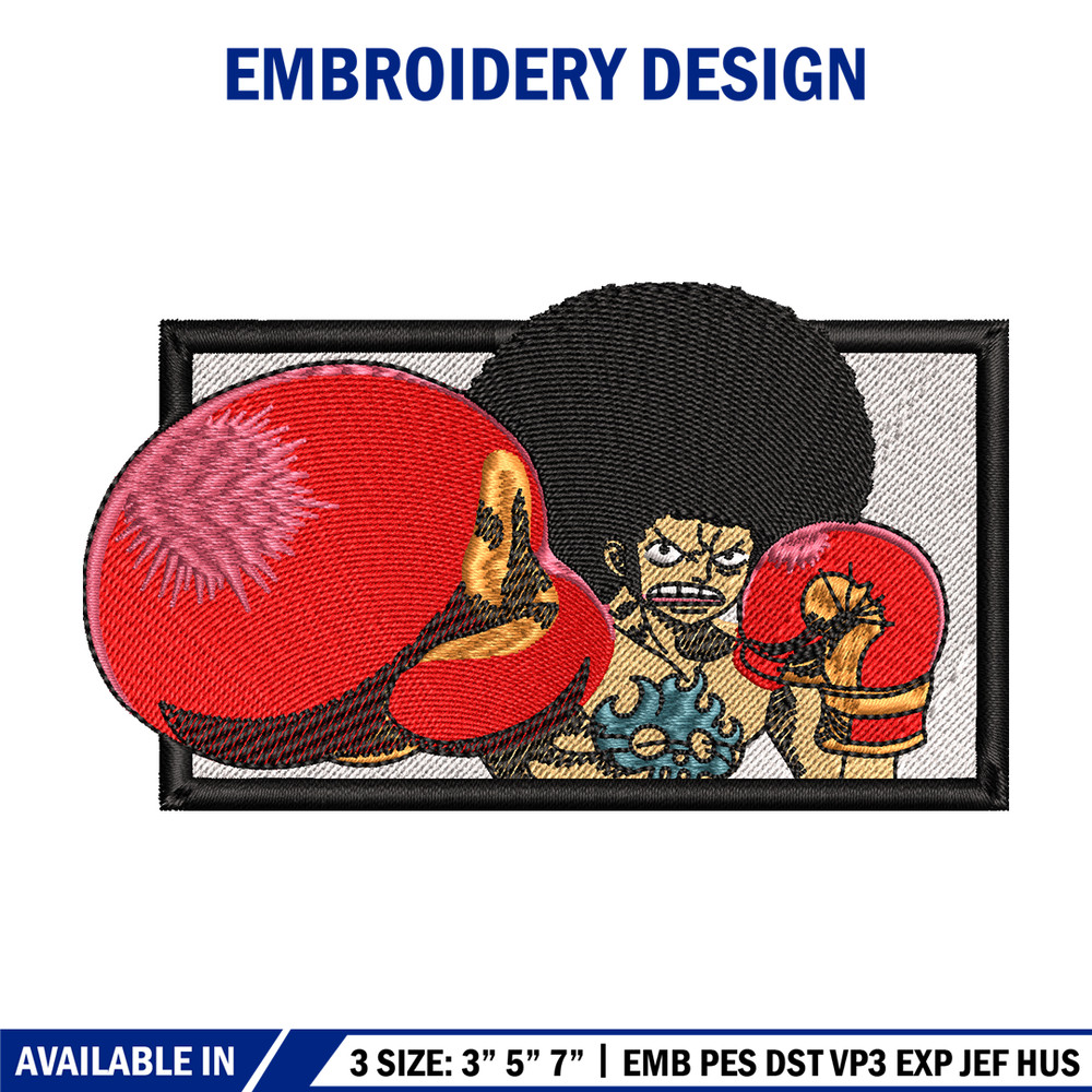 Afro Luffy embroidery design, One Piece embroidery, embroidery file, anime design, anime shirt, Digital download.jpg