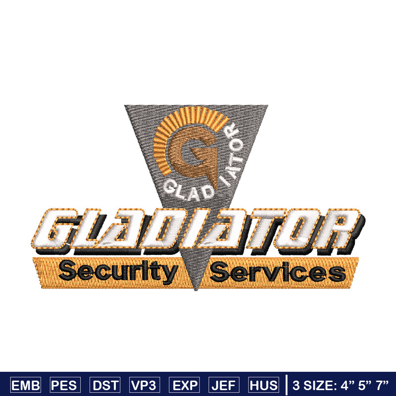 Gladiator Security Logo embroidery design, Gladiator Security embroidery, Embroidery file, logo design, Instant download.jpg