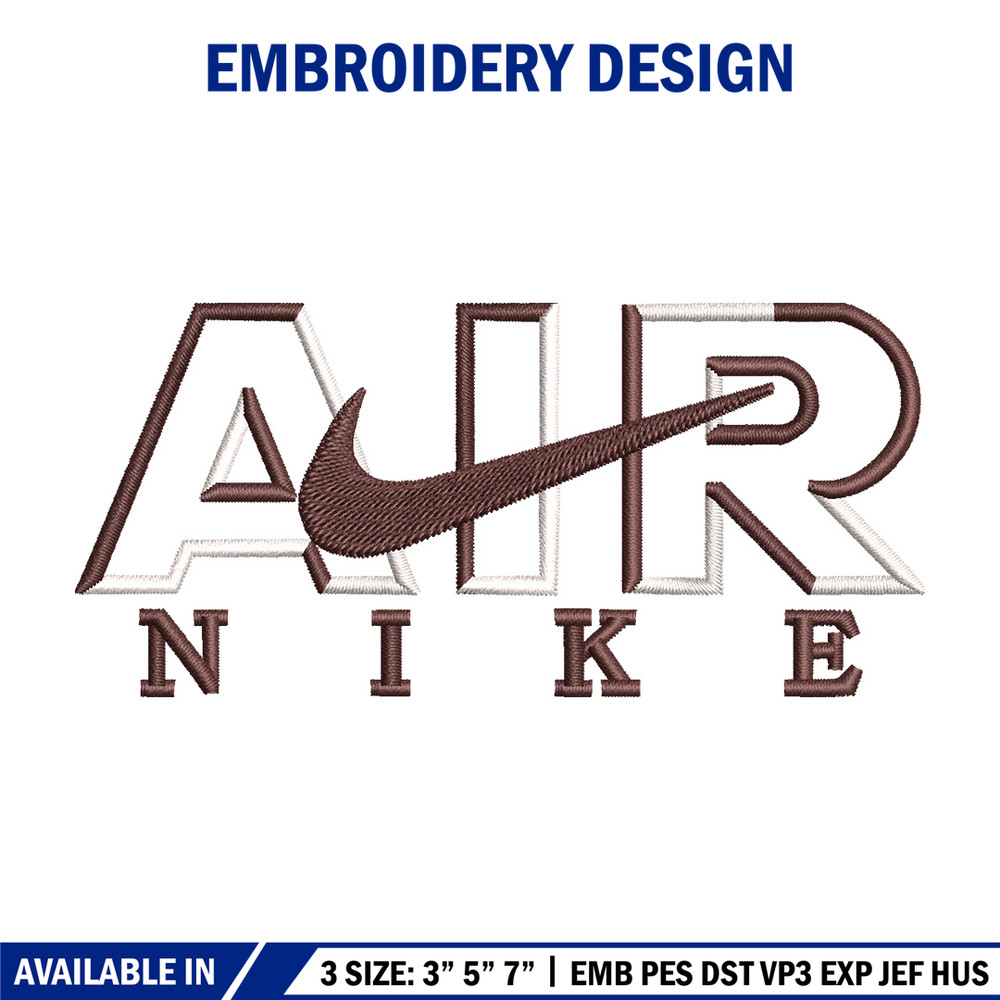 Air nike embroidery design, Nike embroidery, Embroidery file, Embroidery shirt, Nike design, Digital download.jpg