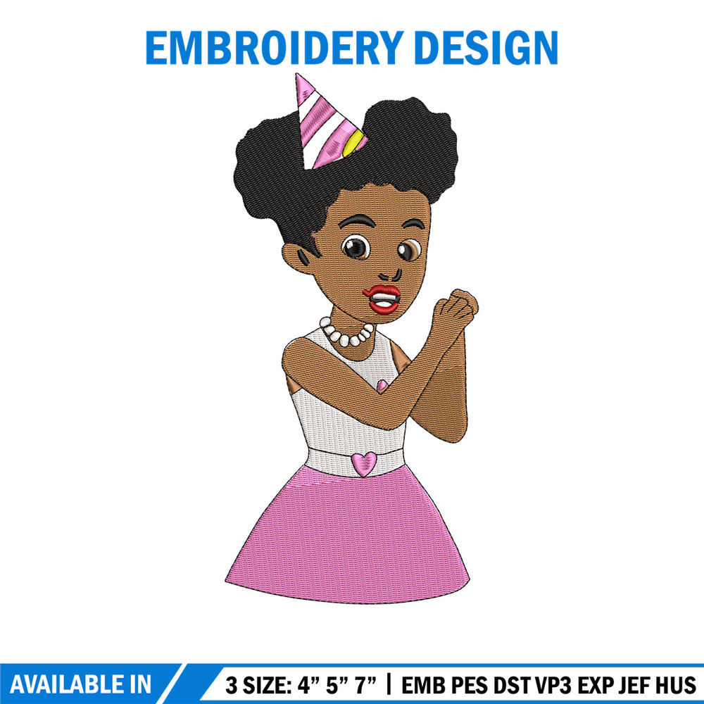 Black girl embroidery design, Gracies Coner embroidery,Embroidery file,Embroidery shirt, Emb design, Digital download.jpg