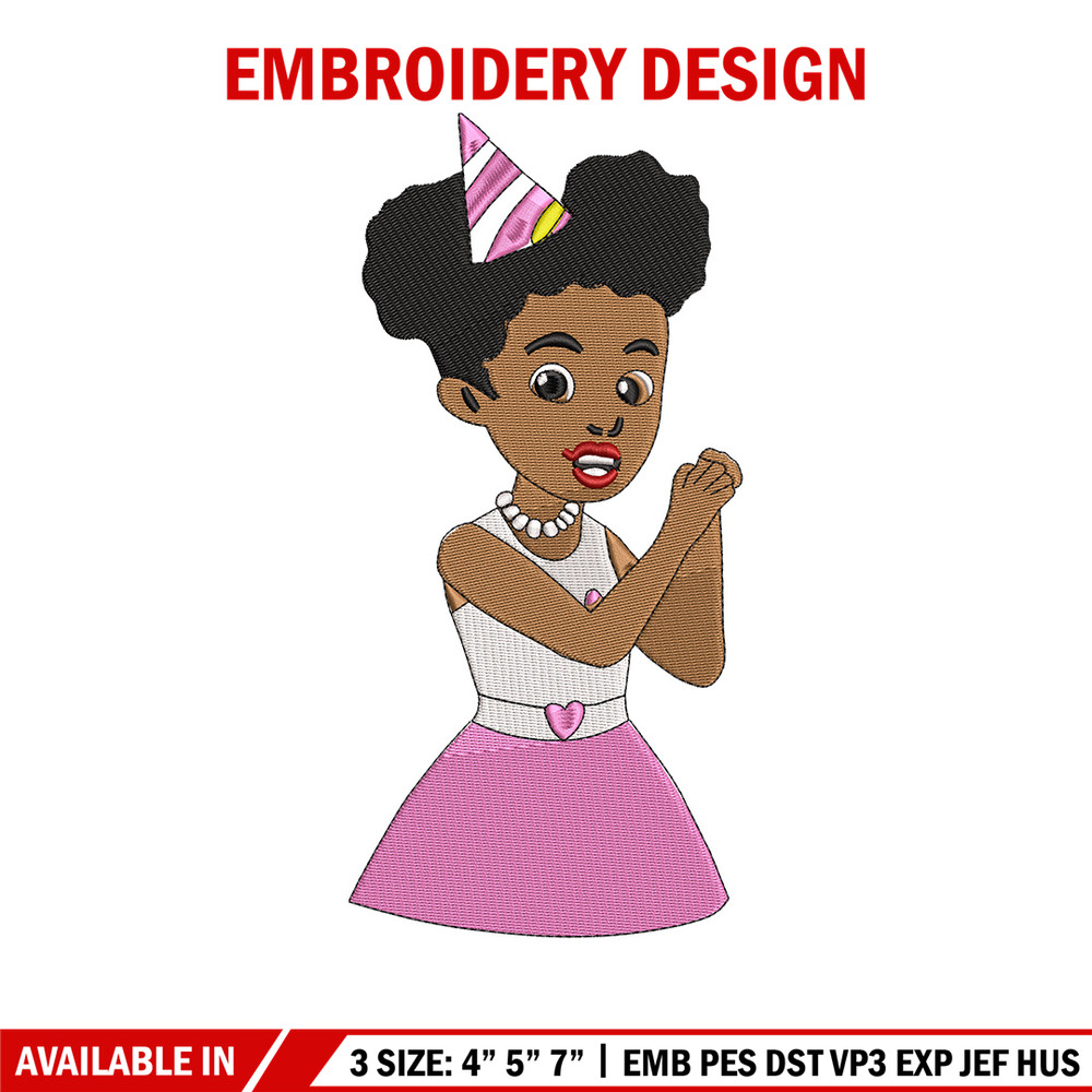 Black girl embroidery design, Gracies Coner embroidery,Embroidery file,Embroidery shirt, Emb design, Digital download.jpg