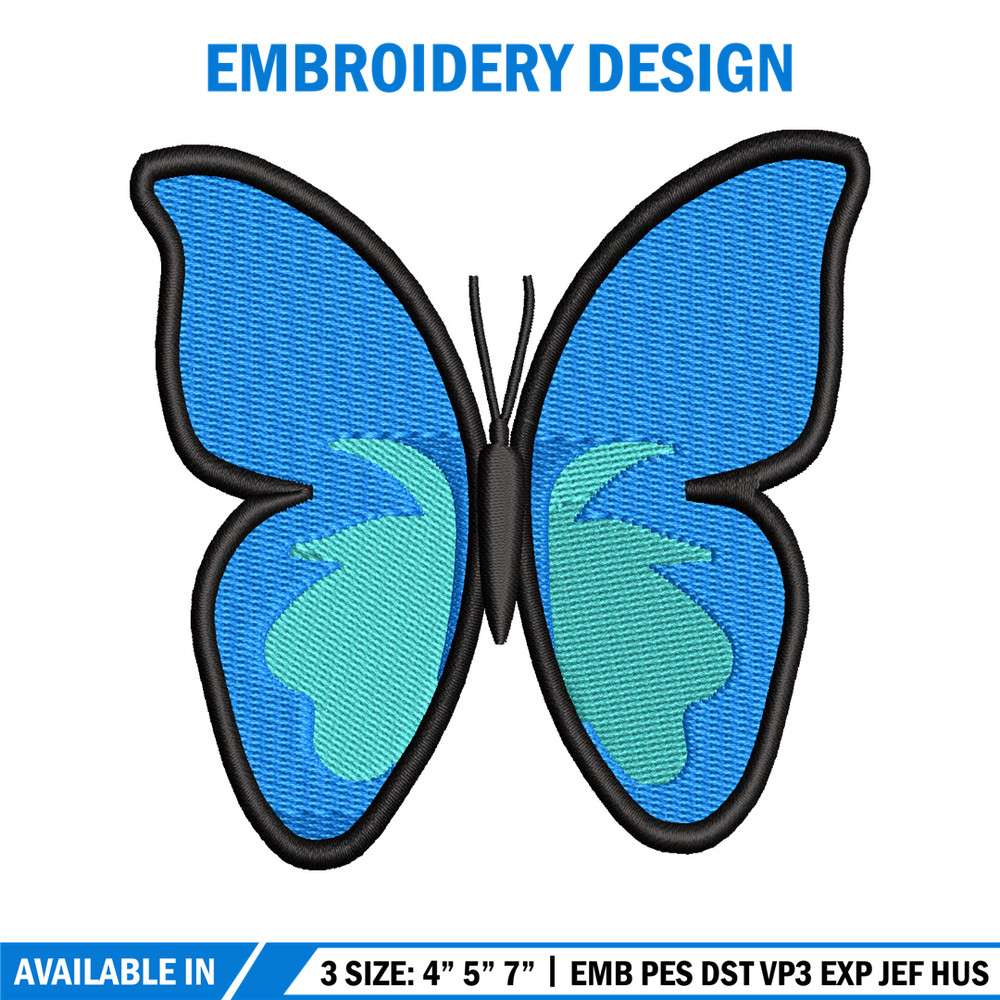 Blue Butterfly embroidery design, Blue Butterfly embroidery, logo design, embroidery file, logo shirt, Digital download..jpg