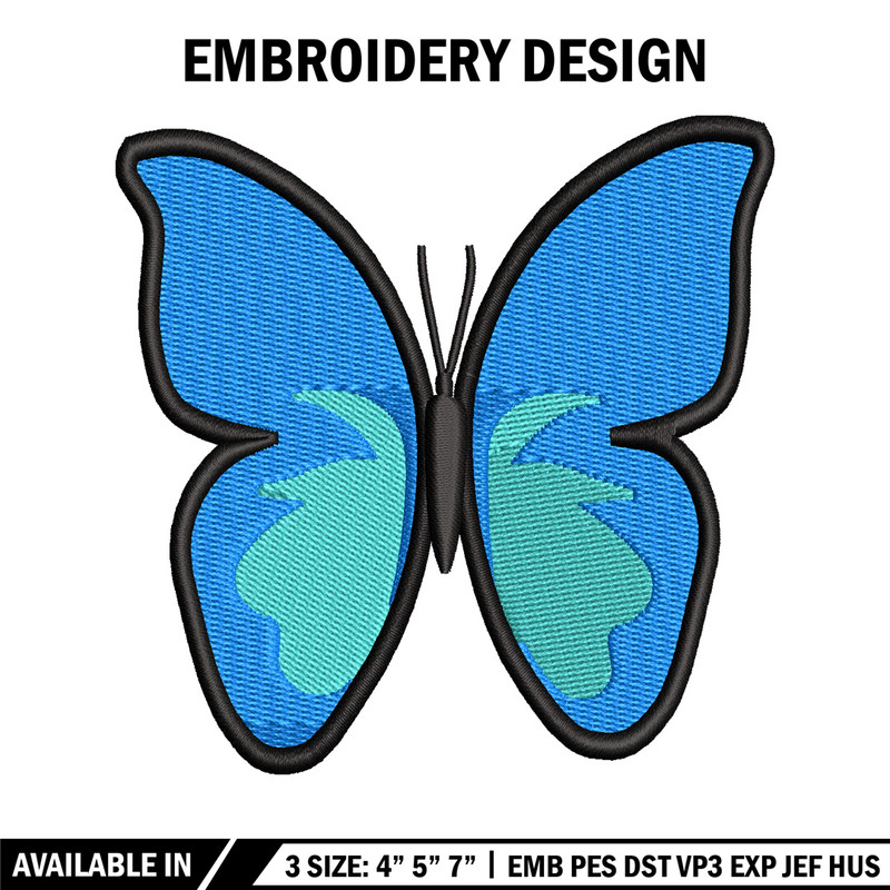 Blue Butterfly embroidery design, Blue Butterfly embroidery, logo design, embroidery file, logo shirt, Digital download..jpg