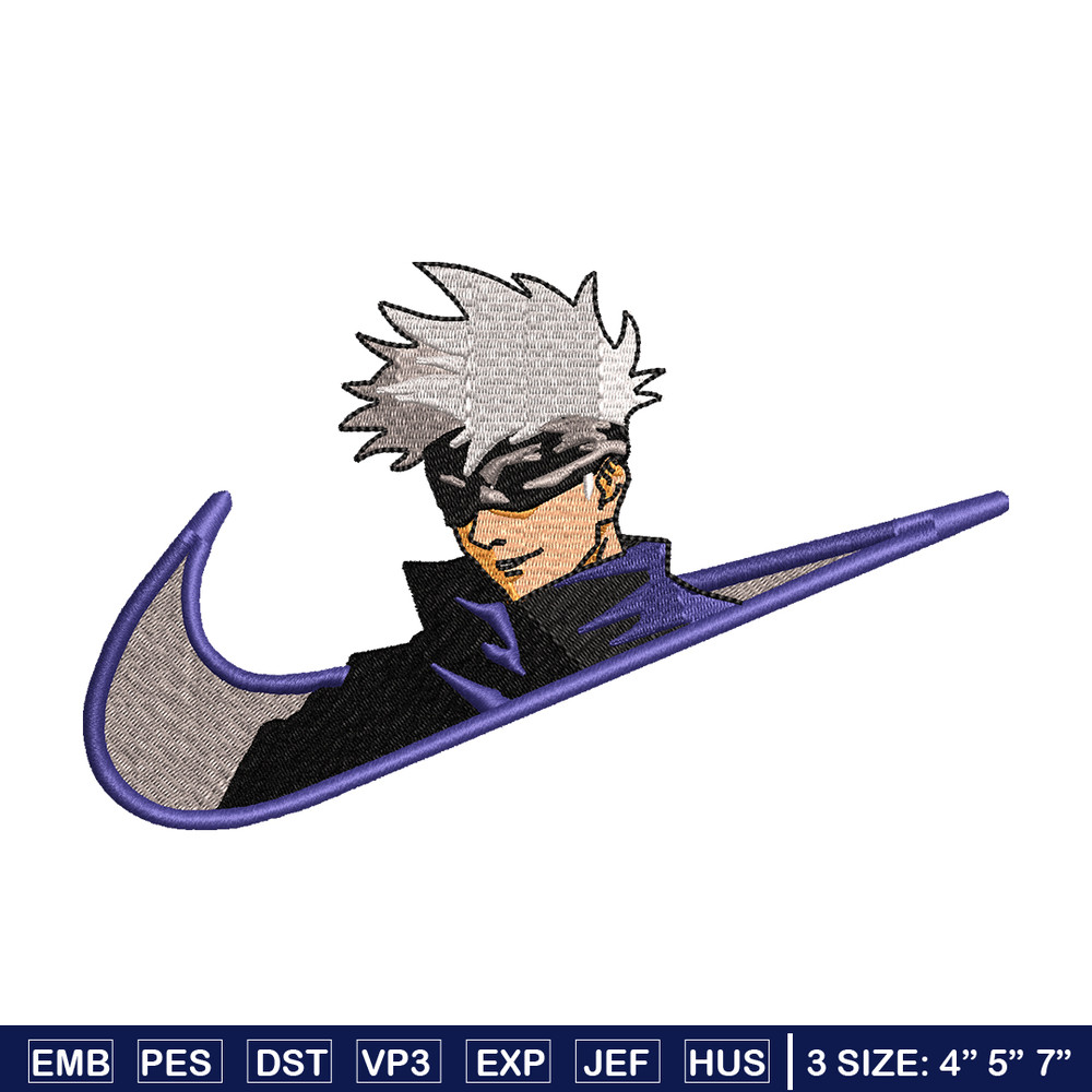 Gojo Satoru Nike embroidery design, Jujutsu Kaisen embroidery, nike design, anime design, anime shirt, Digital download.jpg