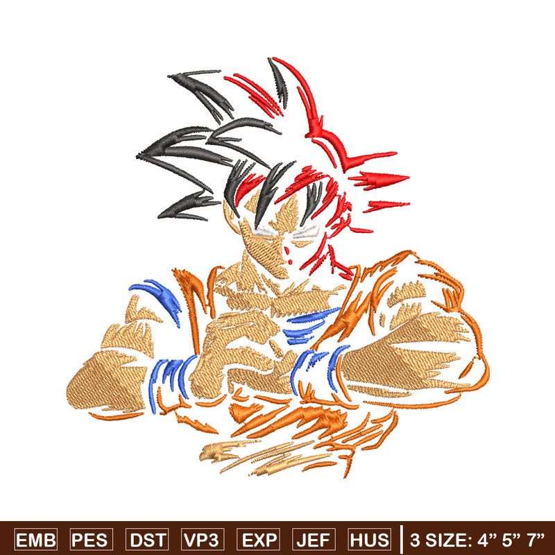 Goku embroidery design, Dragon ball embroidery, embroidery file, anime design, anime shirt, Digital download.jpg