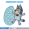 Bluey 6th Birthday Embroidery design, Bluey Cartoon Embroidery, Disney Embroidery, Embroidery File, digital download.jpg