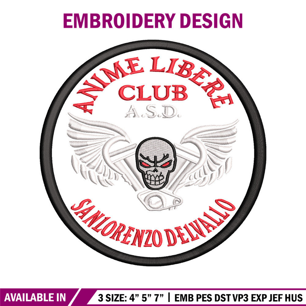 Anime libera club embroidery design, anime embroidery, embroidery file, logo design, logo shirt, Digital download.jpg