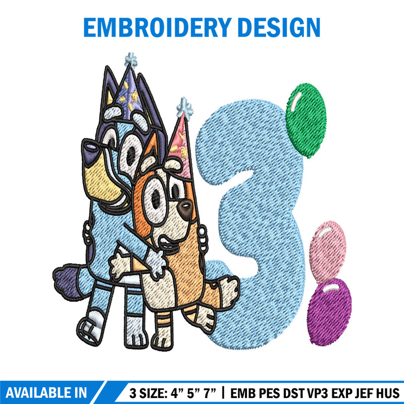 Bluey Bingo 2nd Birthday Embroidery, Bluey Cartoon Embroidery, Disney Embroidery, Embroidery File, digital download..jpg