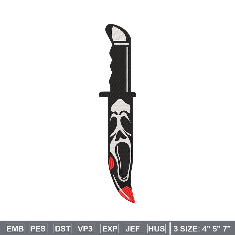 Knife ghost embroidery design, Horror embroidery, Embroidery file,Embroidery shirt, Emb design, Digital download.jpg