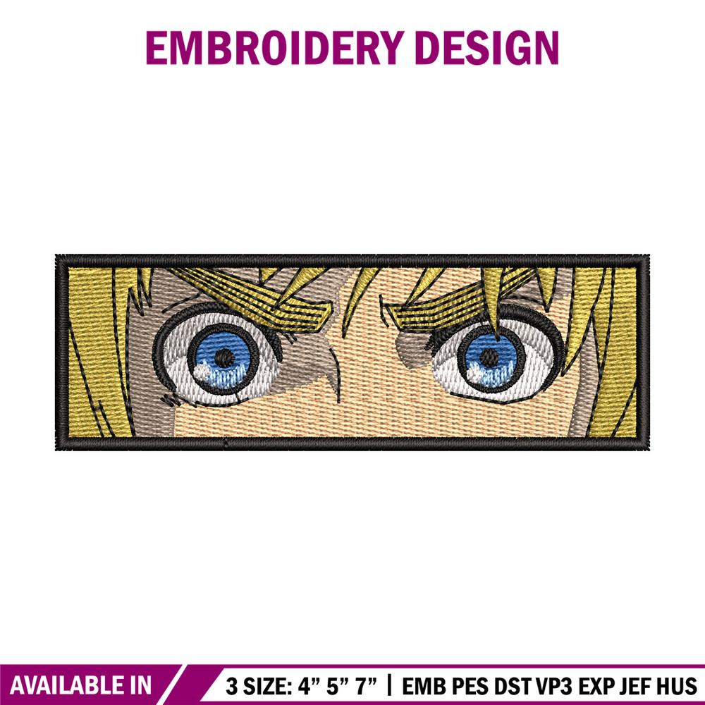 Armin eyes embroidery design, Aot embroidery, Anime design, Embroidery shirt, Embroidery file, Digital download.jpg