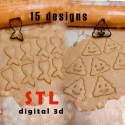15 designs STL Cookie Cutter File