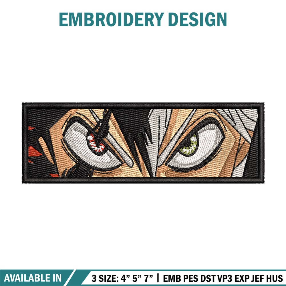 Asta eyes embroidery design, Black clover embroidery, Anime design, Embroidery shirt, Embroidery file, Digital download.jpg