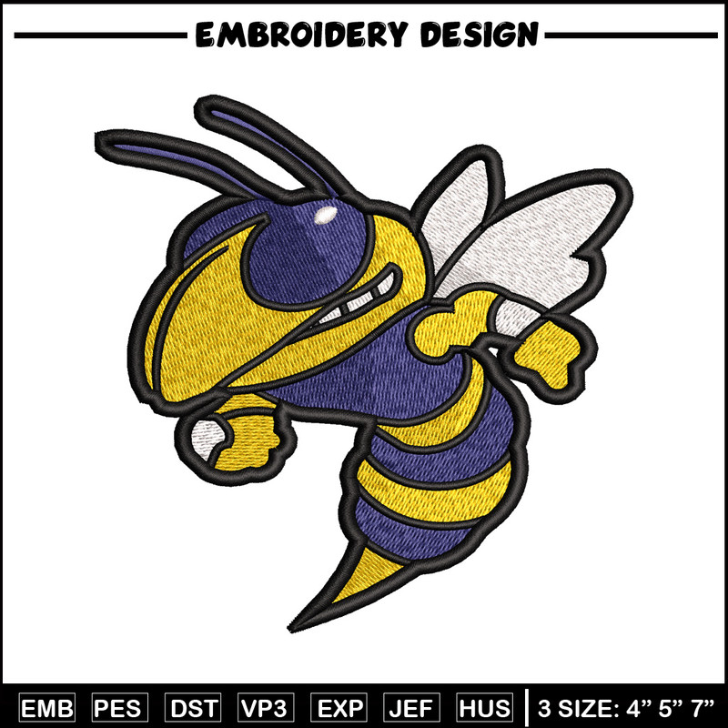 bee embroidery design, bee embroidery, logo design, embroidery file, embroidery animal, logo shirt, Digital download..jpg