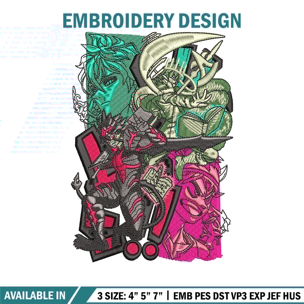 Asta form embroidery design, Black clover embroidery, Anime design, Embroidery shirt, Embroidery file, Digital download.jpg