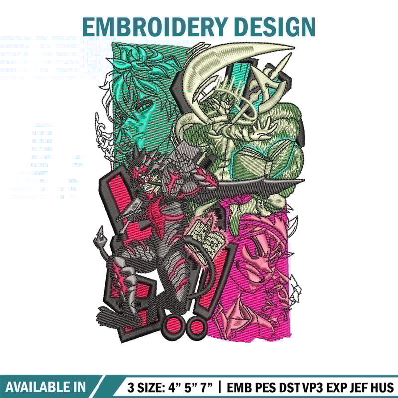 Asta form embroidery design, Black clover embroidery, Anime design, Embroidery shirt, Embroidery file, Digital download.jpg