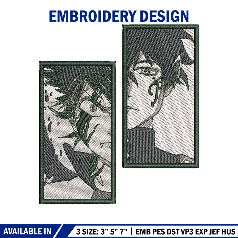 Asta yuno embroidery design, Black clover embroidery, Anime design, Embroidery shirt, Embroidery file, Digital download.jpg