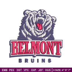 Belmont Bruins embroidery design, Belmont Bruins Eagles embroidery, logo Sport, Sport embroidery, NCAA embroidery.
