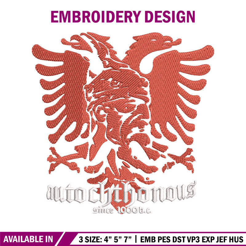 Autochthonous logo embroidery design, logo embroidery, logo design, embroidery file, logo shirt, Digital download..jpg