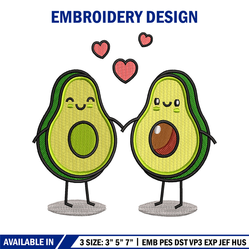 Avocado Love embroidery design, Avocado Love embroidery, logo design, embroidery file, logo shirt, Digital download..jpg