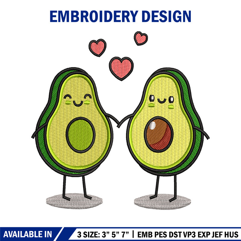 Avocado Love embroidery design, Avocado Love embroidery, logo design, embroidery file, logo shirt, Digital download..jpg
