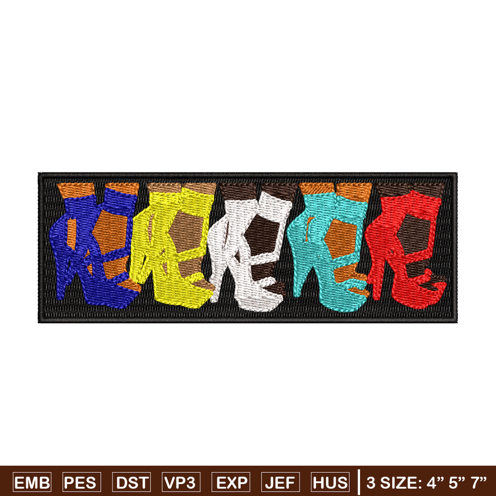 High heels color logo embroidery design, logo embroidery, logo design, Embroidery shirt, Instant download.jpg