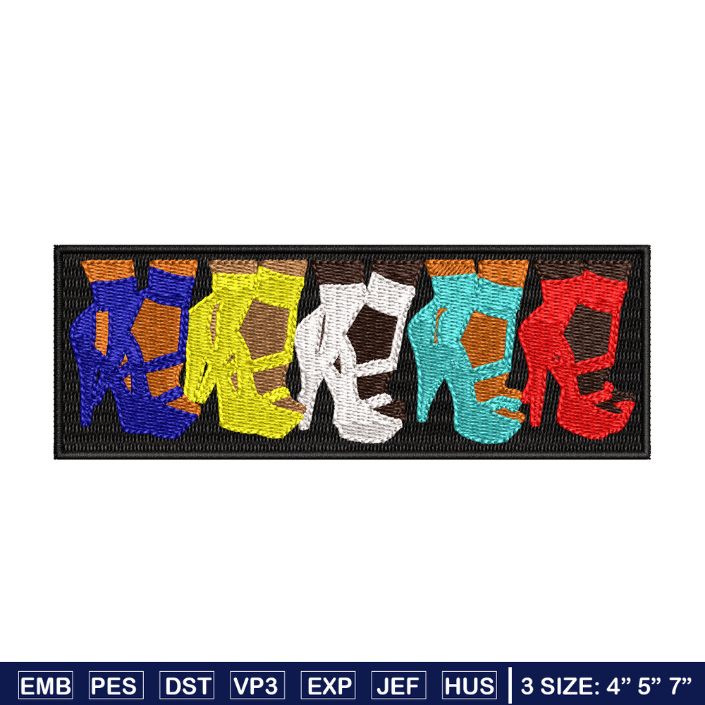 High heels color logo embroidery design, logo embroidery, logo design, Embroidery shirt, Instant download.jpg