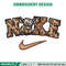 Brown cow x nike embroidery design, Nike embroidery, Embroidery file, Embroidery shirt, Nike design, Digital download.jpg