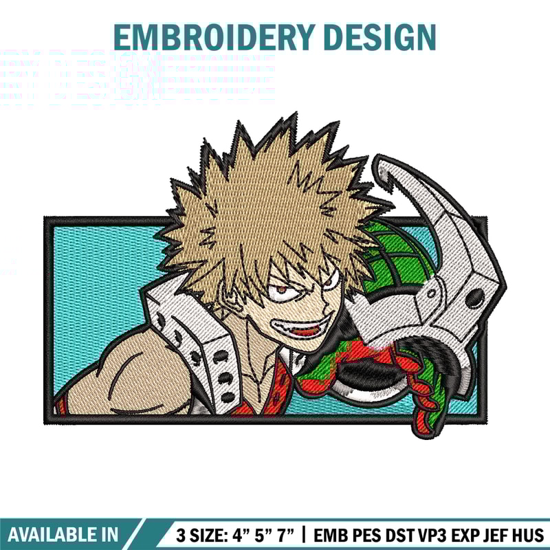Bakugou embroidery design, My Hero Academia embroidery, Logo design, anime design, anime shirt, Digital download.jpg