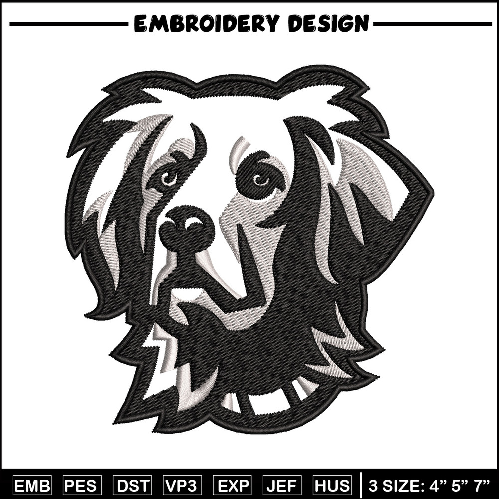 Black dog embroidery design, Black dog embroidery, animal design, embroidery file, logo shirt, Digital download..jpg