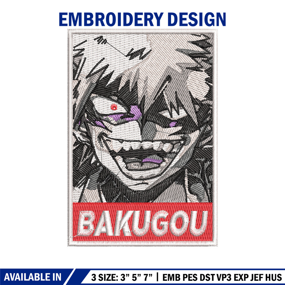 Bakugou poster embroidery design, Mha embroidery, Anime design, Embroidery shirt, Embroidery file, Digital download.jpg