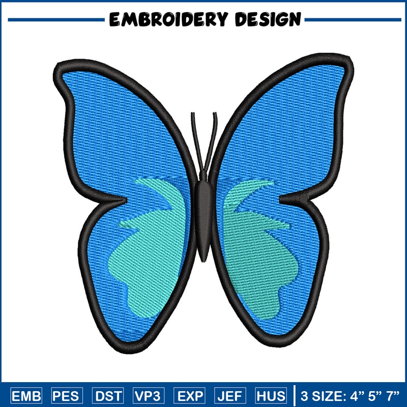 Blue Butterfly embroidery design, Blue Butterfly embroidery, logo design, embroidery file, logo shirt, Digital download..jpg