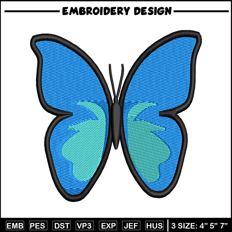 Blue Butterfly embroidery design, Blue Butterfly embroidery, logo design, embroidery file, logo shirt, Digital download..jpg