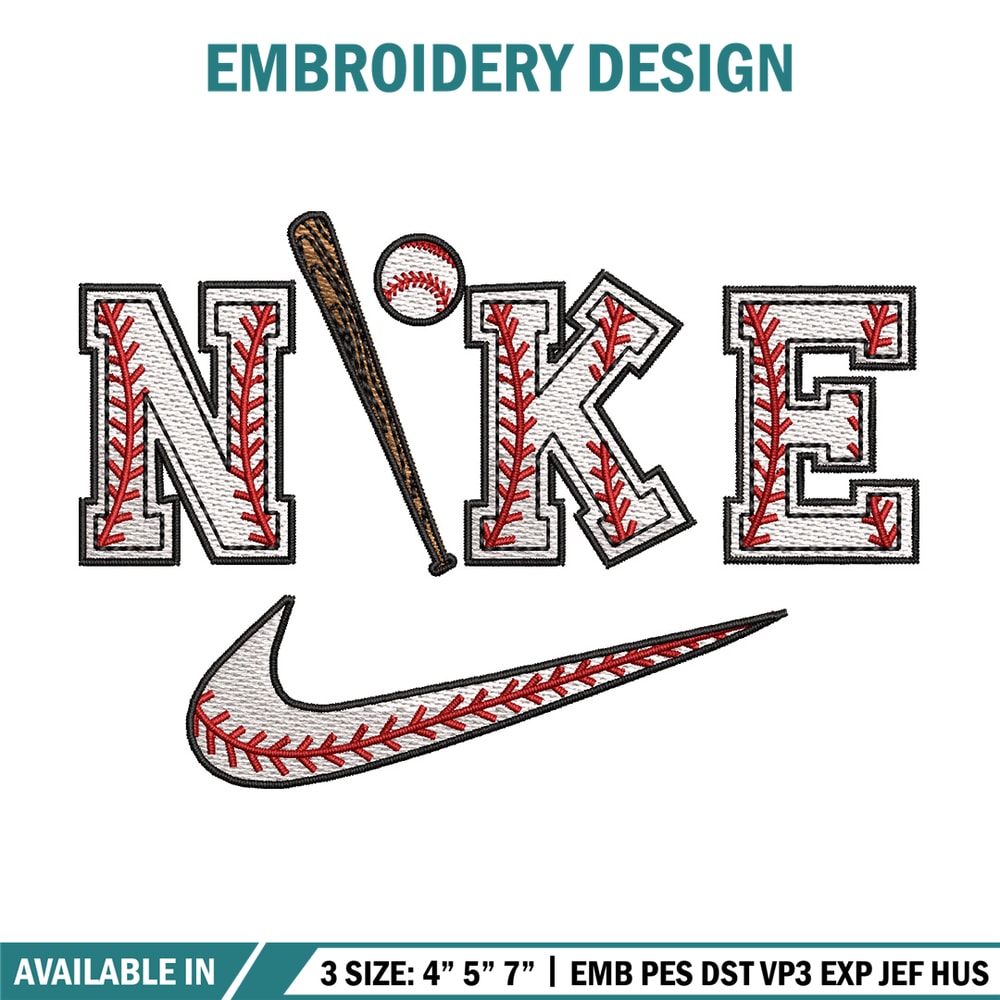 Baseball x nike embroidery design, Baseball embroidery, Nike design, Embroidery shirt, Embroidery file, Digital download.jpg