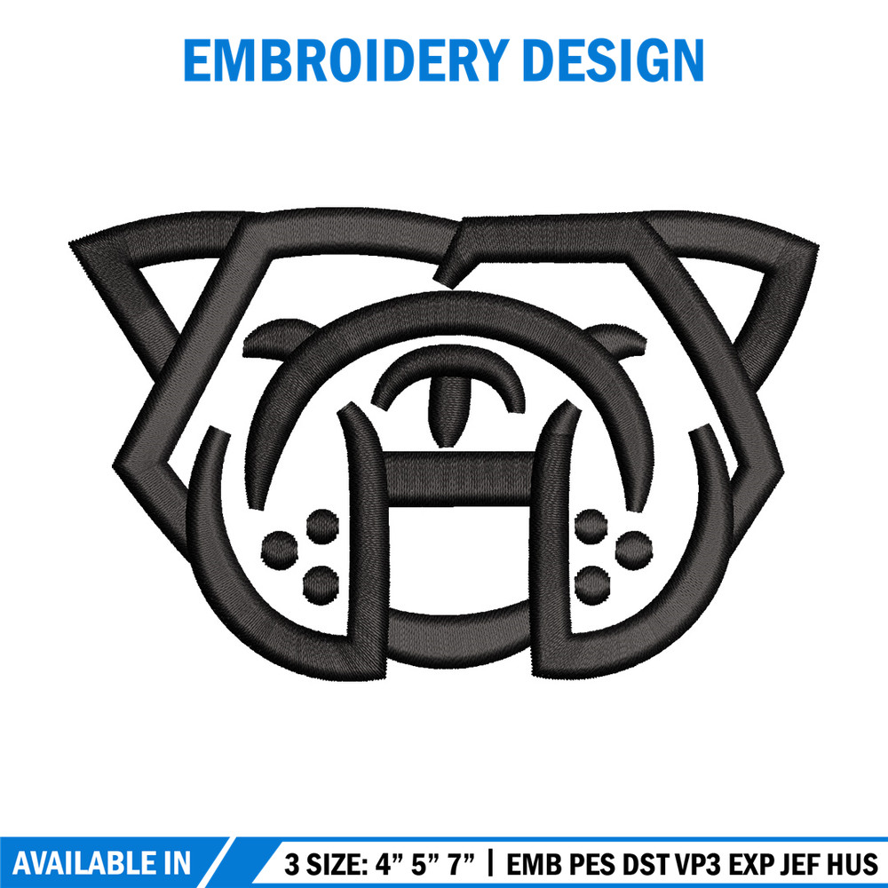 Bull dog embroidery design, Bull embroidery, Embroidery file, Embroidery shirt, Emb design, Digital download.jpg
