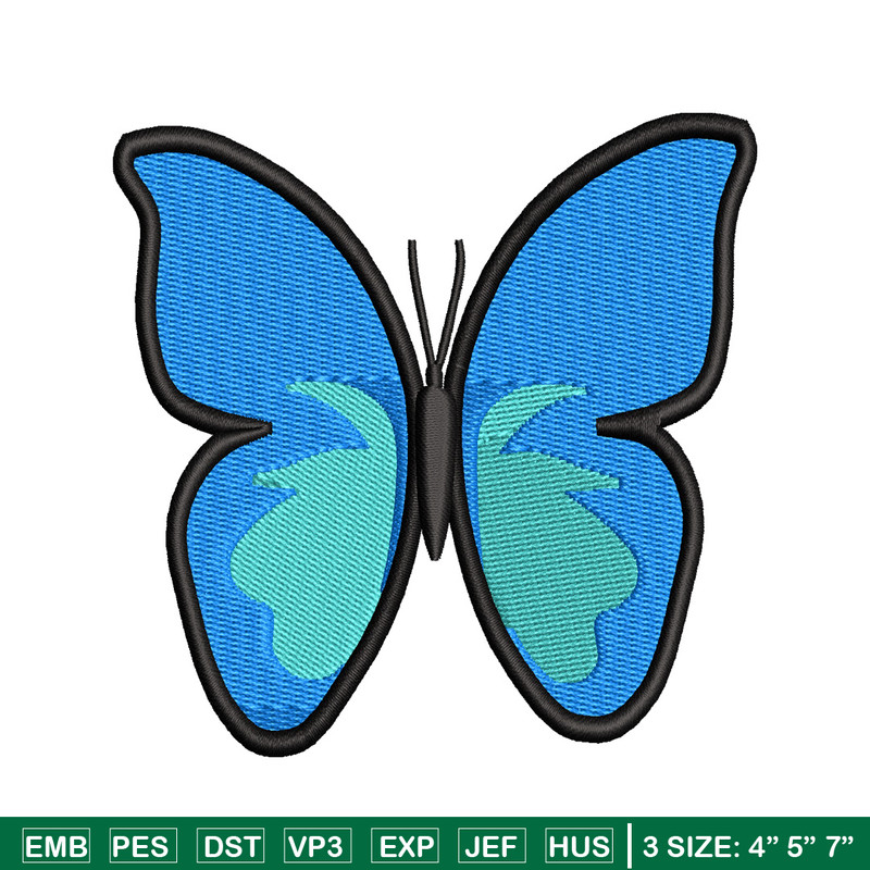 Blue Butterfly embroidery design, Blue Butterfly embroidery, logo design, embroidery file, logo shirt, Digital download..jpg